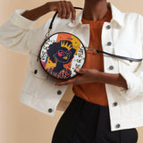 "Aina" Coconut White Circle Crossbody Bag