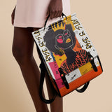 "Aina" Coconut White Leather Backpack