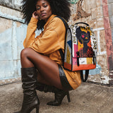 "Aina" Coconut White Leather Backpack