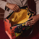 "Aina" Flame Red Leather Handbag A250 Deal