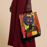 "Aina" Flame Red Leather Backpack