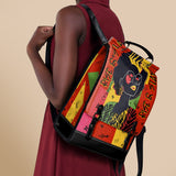 "Aina" Flame Red Leather Backpack