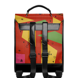 "Aina" Flame Red Leather Backpack