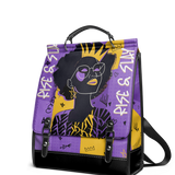 "Aina" Grape Soda Leather Backpack