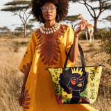 "Aina" Lemon Zest Leather Tote Bag