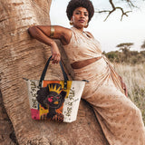 "Aina" Coconut White Leather Tote Bag