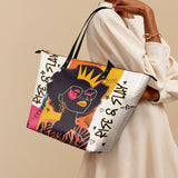 "Aina" Coconut White Leather Tote Bag
