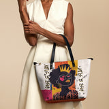 "Aina" Coconut White Leather Tote Bag