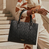 "Dalila" Monogram Leather Handbag