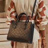 "Dalila" Monogram Leather Handbag