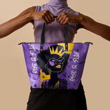 "Aina" Grape Soda Leather Tote Bag