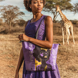 "Aina" Grape Soda Leather Tote Bag