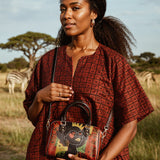 "Aina" Flame Red Mini Satchel