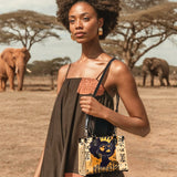"Aina" Honeycomb Small Leather Handbag