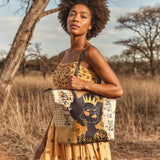 "Aina" Honeycomb Leather Tote Bag