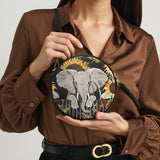 "Ganesha" Circle Crossbody Bag