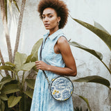 "Chinoiserie" Circle Crossbody Bag