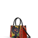 "Aina" Flame Red Small Leather Handbag
