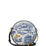 "Chinoiserie" Circle Crossbody Bag
